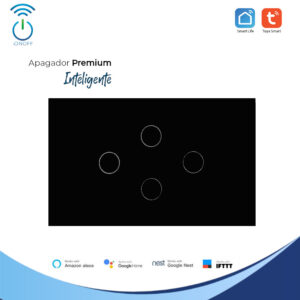 Apagador Inteligente | PREMIUM | Táctil | App Tuya - Negro, 4
