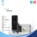 Cerradura de Puerta Inteligente |  Modelo YR8W | WiFi | Impermeable | 5 en 1