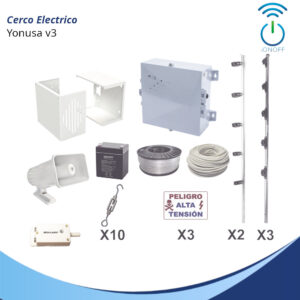 KIT ESENCIAL PARA 25Mts PERIMETRALES DE CERCO ELÉCTRICO PARA PROTECCIÓN DE ROBOS