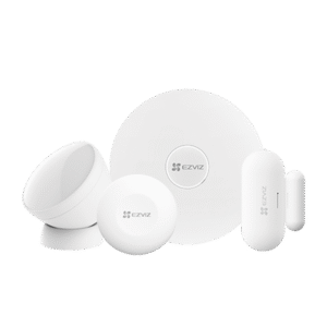 Kit de Alarma Inalambrico / Incluye: 1 Hub, 1 Sensor PIR, 1 Contacto Magnético y 1 Smart Boton / Configuración y Visualización por App Móvil EZVIZ / Protocolo Zigbee