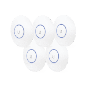 paquete de 5 access point unifi, doble banda 802.11ac, mimo 2x2, soporta 100 clientes, hasta 867 mbps, para interior, poe 802.3af.