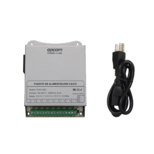 fuente de poder metálica / para 8 cámaras / ajustables a 12 o 13.5 o 15 vcc / 8 amperes / instalación en pared.